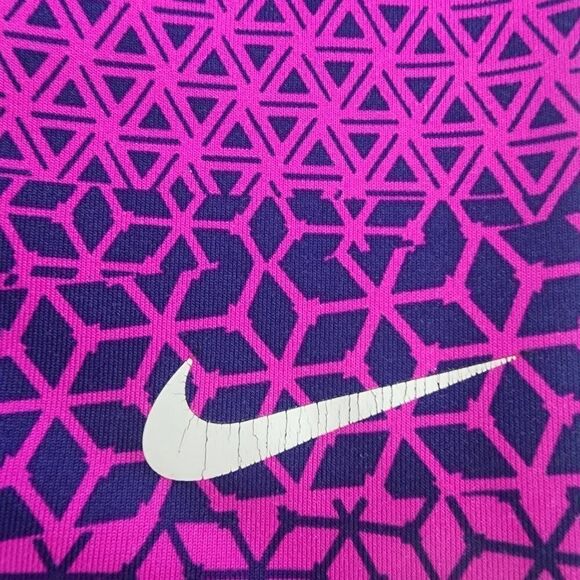 Nike Fuchsia & Blue Geometric Leggings (L) - Picture 3 of 4